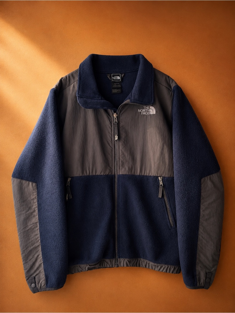 The North Face Navy and Gray Kids's Fleece Jacket Size 14/16